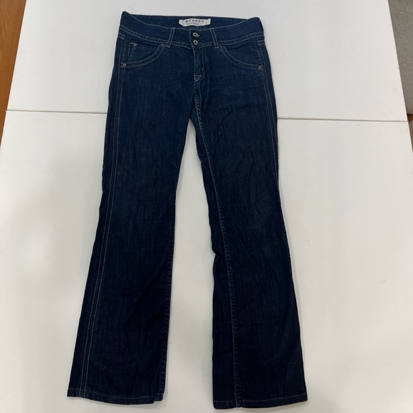 Hudson Bootcut Mid Rise Jeans Dark Wash Cotton Beth Baby Denim Womens 28 - Picture 1 of 14